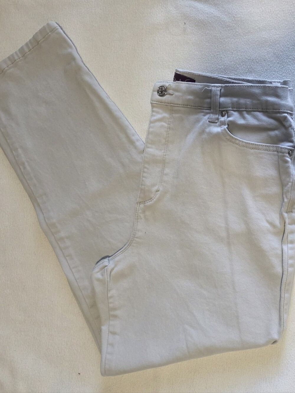 Gloria Vanderbilt Amanda Jeans, Light Khaki Color, Size 14